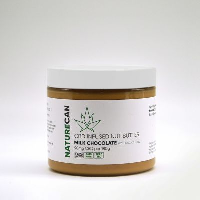 Beurre de cacahuète avec CBD 90mg chocolat au lait 180g - Naturecan