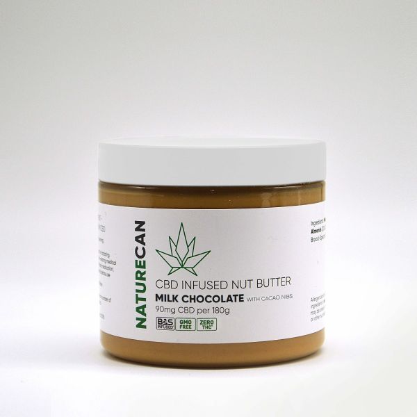 Beurre de cacahuète avec CBD 90mg chocolat au lait 180g - Naturecan