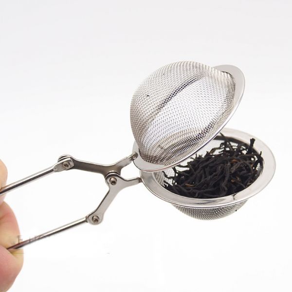 Filtre thé réutilisable en acier inox pince à thé tisane