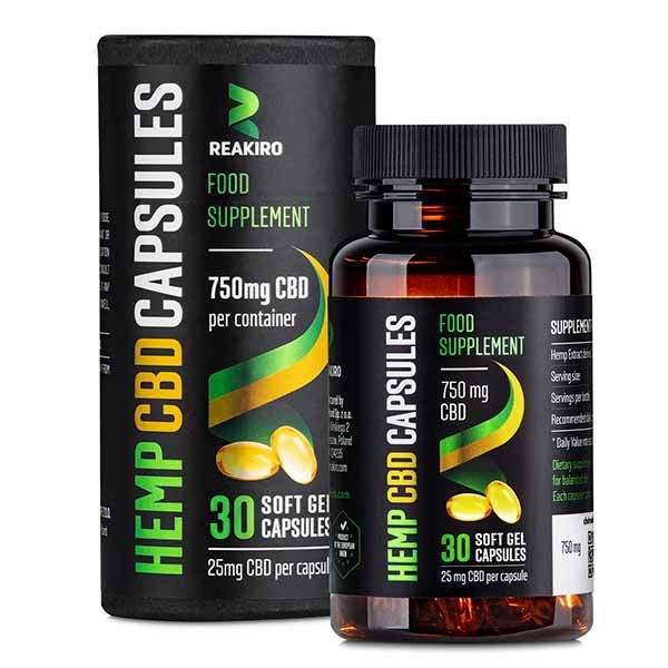 Gélules CBD 750 mg 30 pcs - Reakiro