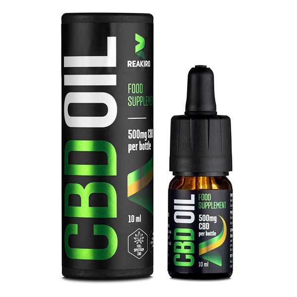 Huile CBD 5% 500mg, 10ml - Reakiro