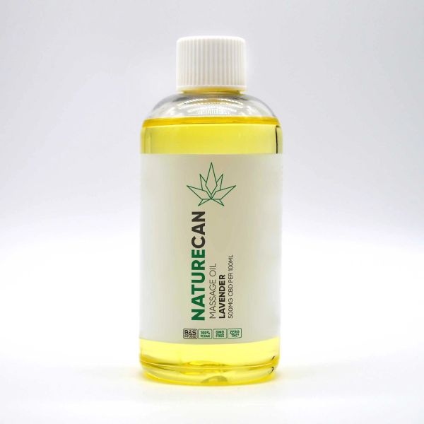 Huile de massage CBD 500mg et lavende 100ml - Naturecan 